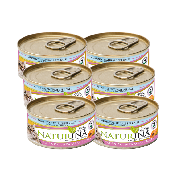 6x Elite Umido Tonno con Papaya 70g 6x Elite Umido Tonno con Papaya 70g