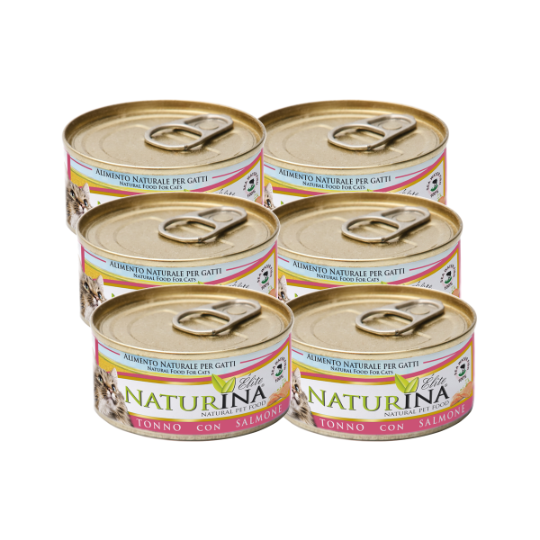 6x Elite Umido Tonno con Salmone 70g 6x Elite Umido Tonno con Salmone 70g
