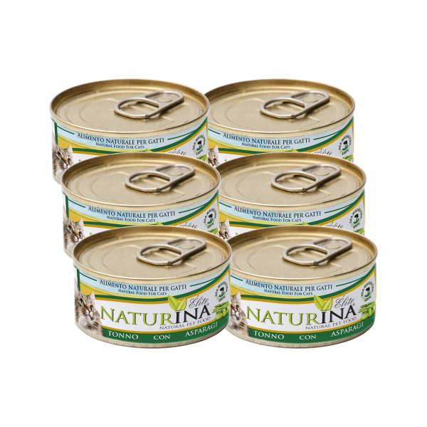 6x Elite Umido Tonno con Asparagi 70g 6x Elite Umido Tonno con Asparagi 70g
