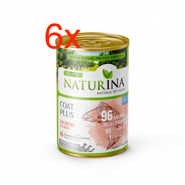 Elite Umido Coat Plus Mono Salmone con Semi di Lino Grain Free 400g Elite Umido Coat Plus Mono Salmone con Semi di Lino Grain Free 400g