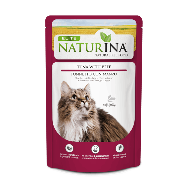 Elite Wet Tuna with Beef in Soft Jelly 70g